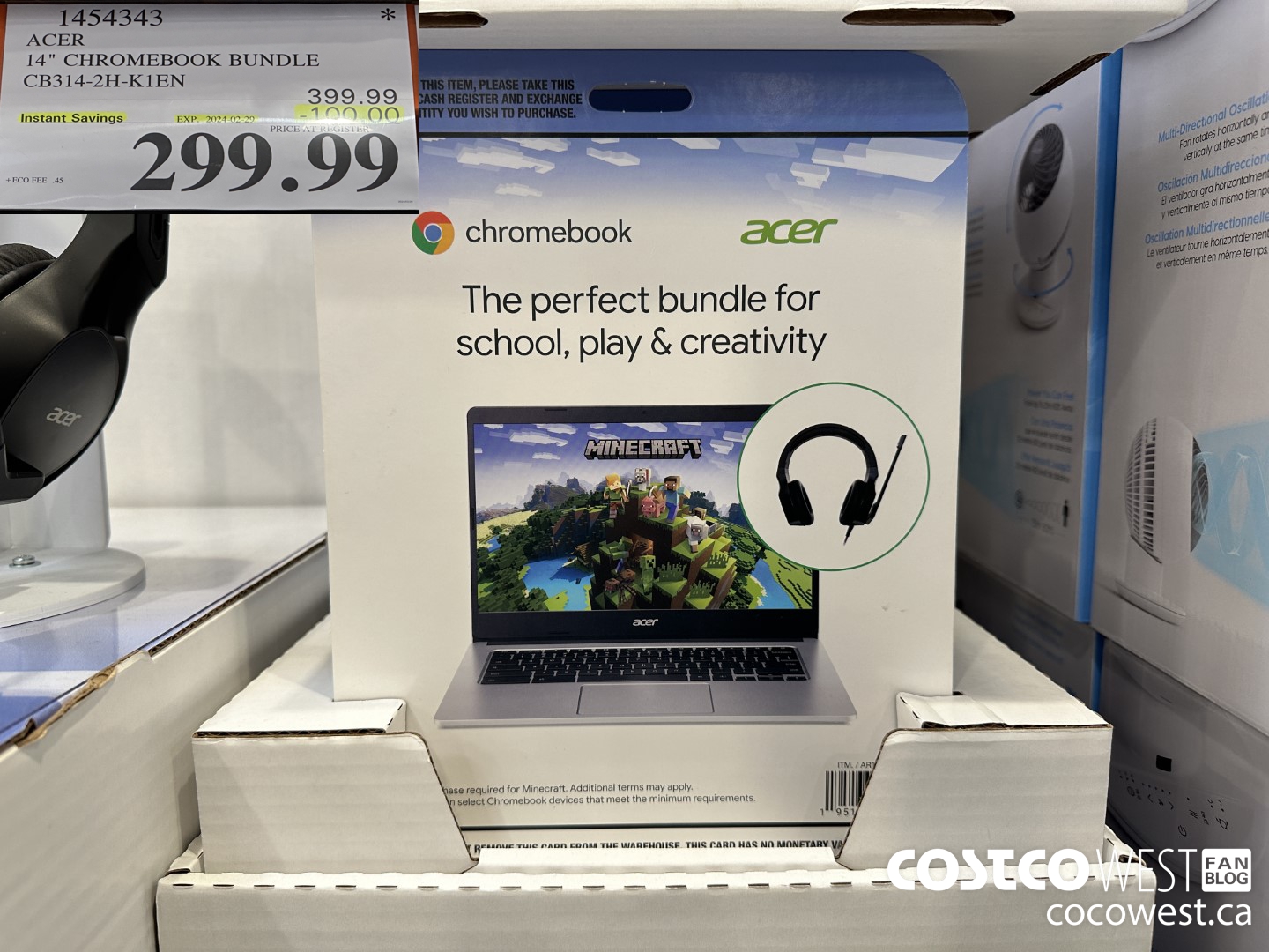 1454343 ACER 14-IN CHROMEBOOK CB314-2H-K1EN ($100.00 INSTANT SAVINGS EXPIRES ON 2024-02-29) $299.99