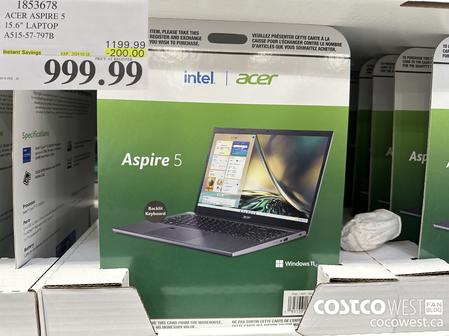 1853678 ACER ASPIRE 5 15.6