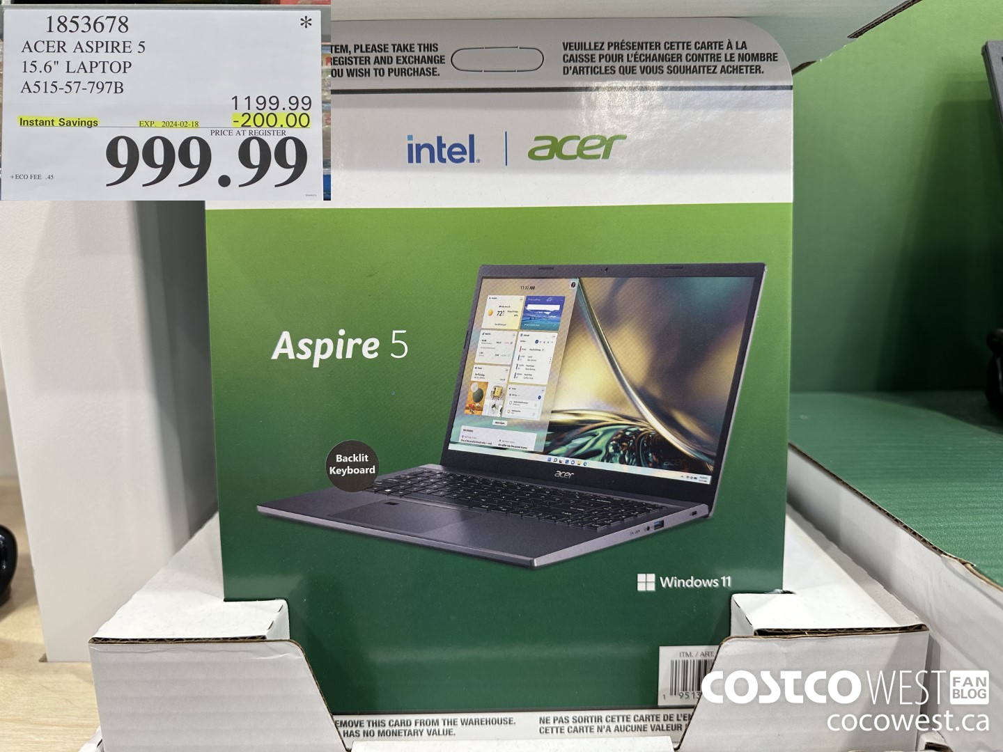 1853678 ACER ASPIRE 5 15.6