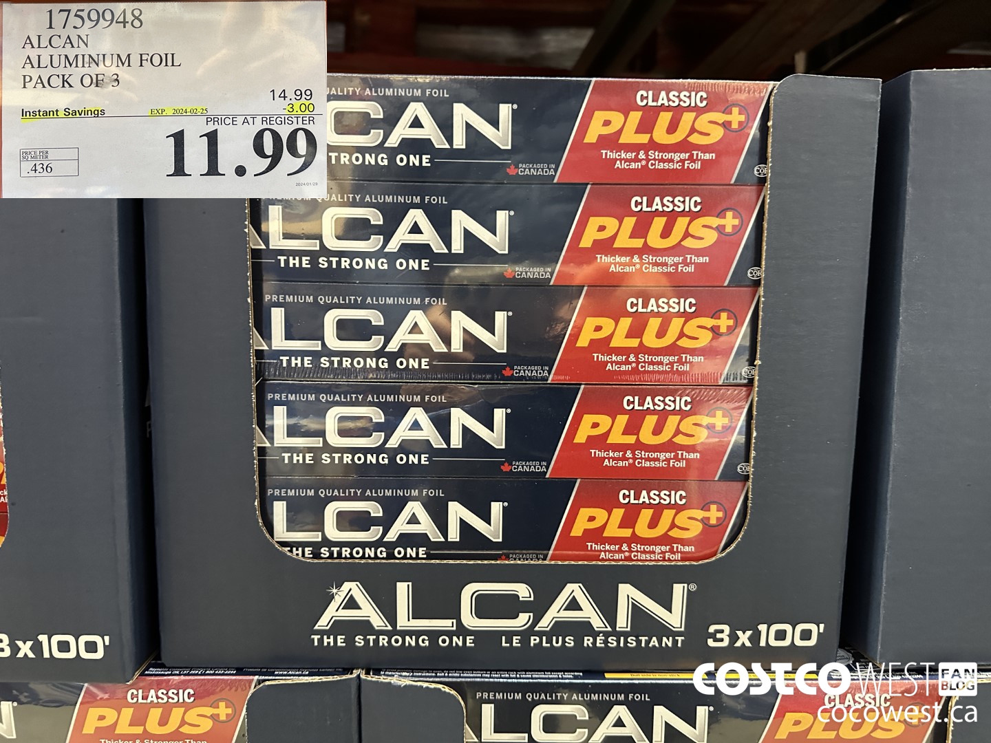 1759948 ALCAN ALUMINUM FOIL PACK OF 3 ($3.00 INSTANT SAVINGS EXPIRES ON 2024-02-25) $11.89