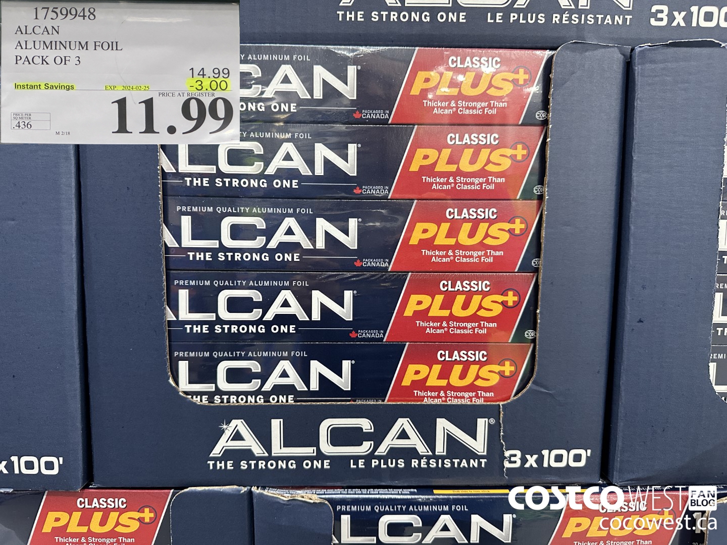1759948 ALCAN ALUMINUM FOIL PACK OF 3 ($3.00 INSTANT SAVINGS EXPIRES ON 2024-02-25) $11.89