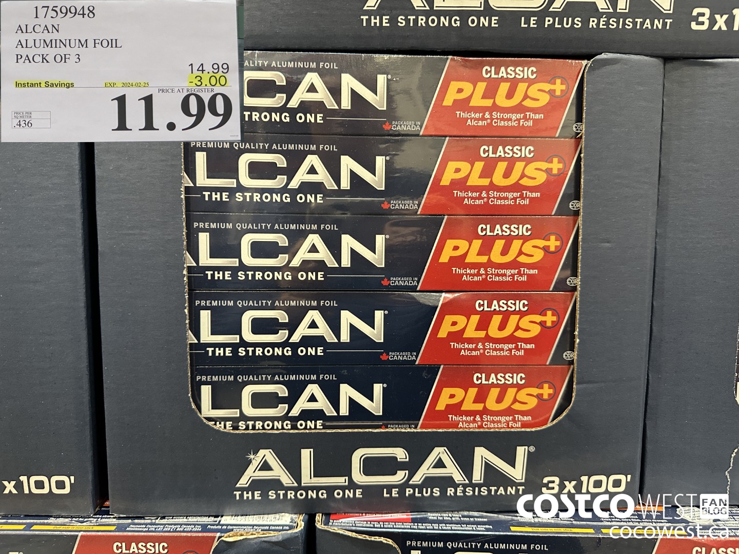 1759948 ALCAN ALUMINUM FOIL PACK OF 3 ($3.00 INSTANT SAVINGS EXPIRES ON 2024-02-25) $11.89