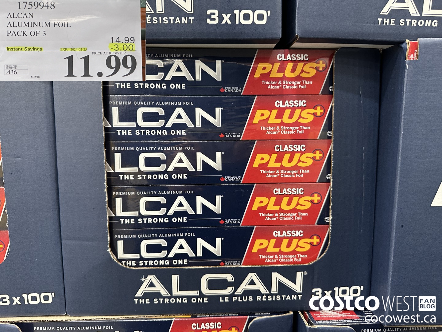 1759948 ALCAN ALUMINUM FOIL PACK OF 3 ($3.00 INSTANT SAVINGS EXPIRES ON 2024-02-25) $11.99