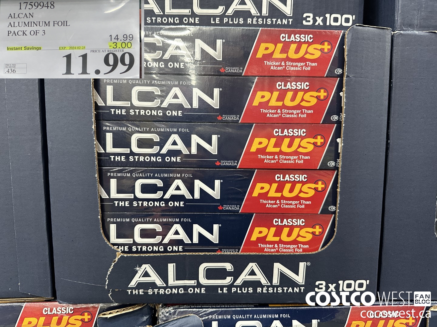 1759948 ALCAN ALUMINUM FOIL PACK OF 3 ($3.00 INSTANT SAVINGS EXPIRES ON 2024-02-25) $11.99