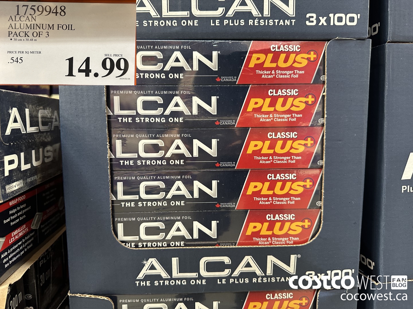 1759948 ALCAN ALUMINUM FOIL PACK OF 3 $14.99