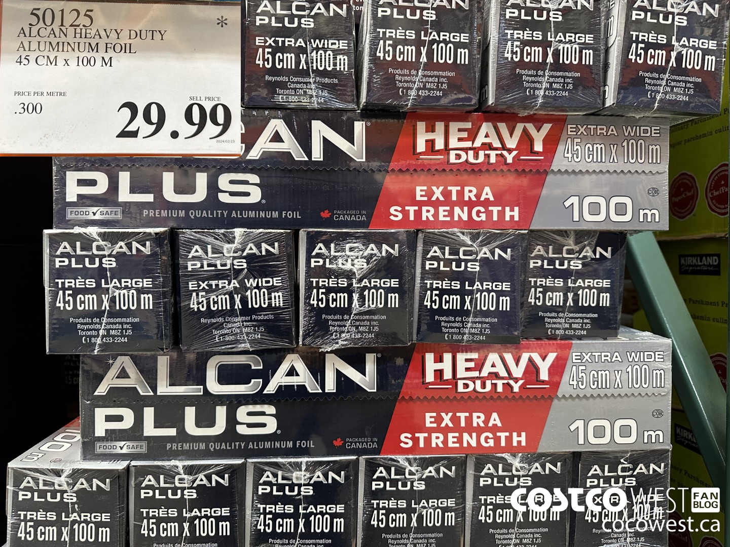 50125 ALCAN PLUS ALUMINUM FOIL 45 CM X 100 M $29.99