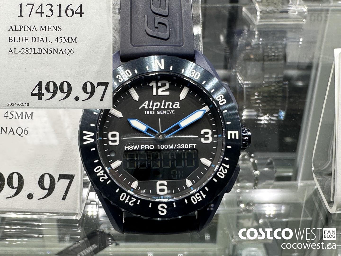 1743164 ALPINA MENS BLUE DIAL 45MM AL-283LBN5NAQ6 $499.97