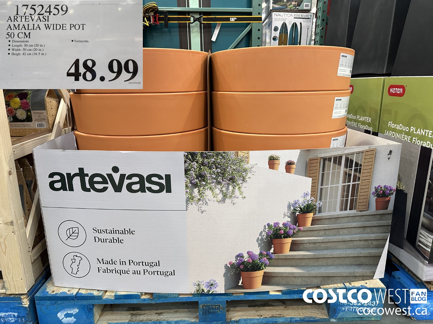 1752459 ARTEVASI AMELIA WIDE POT 50 CM $48.99