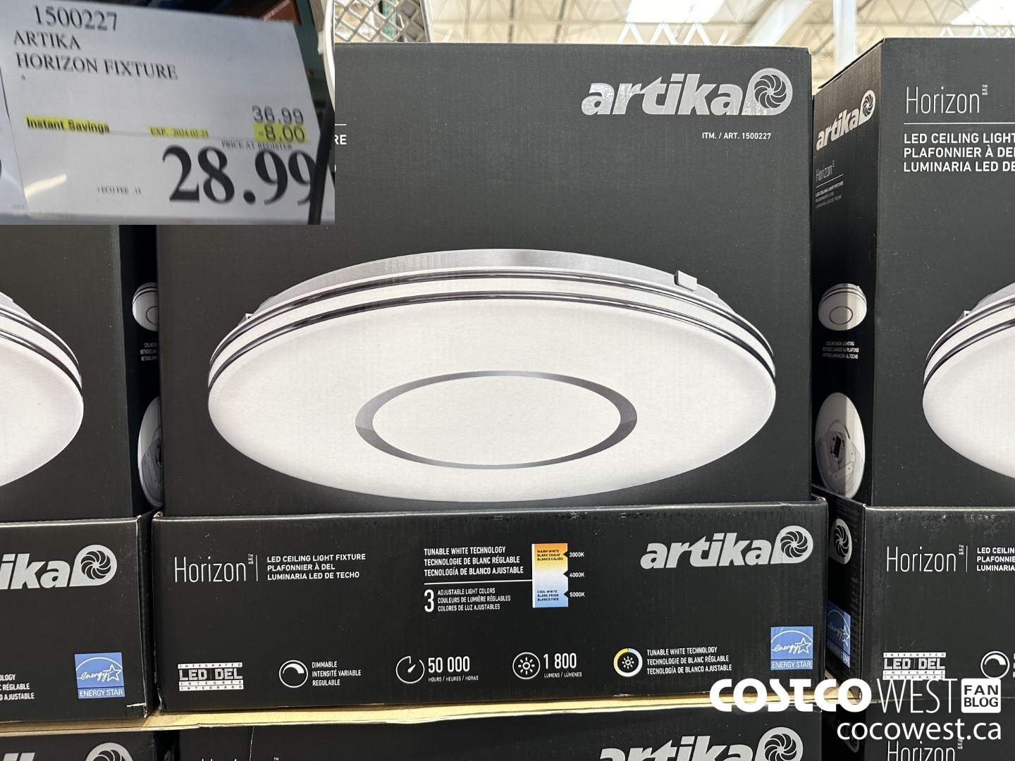 1500227 ARTIKA LED CEILING FIXTURE HORIZON  ($8.00 INSTANT SAVINGS EXPIRES ON 2024-02-25) $28.99