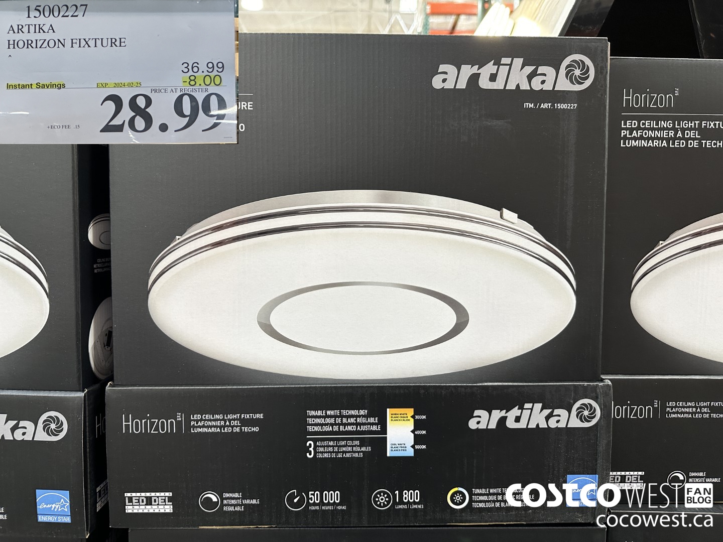1500227 ARTIKA LED CEILING FIXTURE HORIZON  ($8.00 INSTANT SAVINGS EXPIRES ON 2024-02-25) $28.99