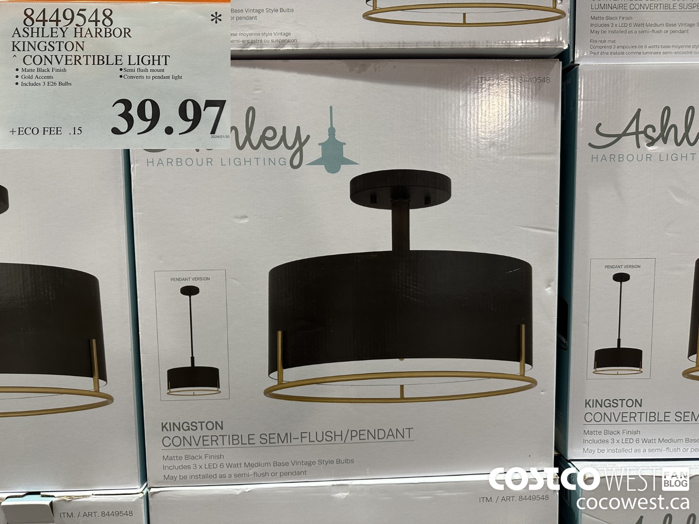 8449548 ASHLEY HARBOR KINGSTON CONVERTIBLE LIGHT $39.97