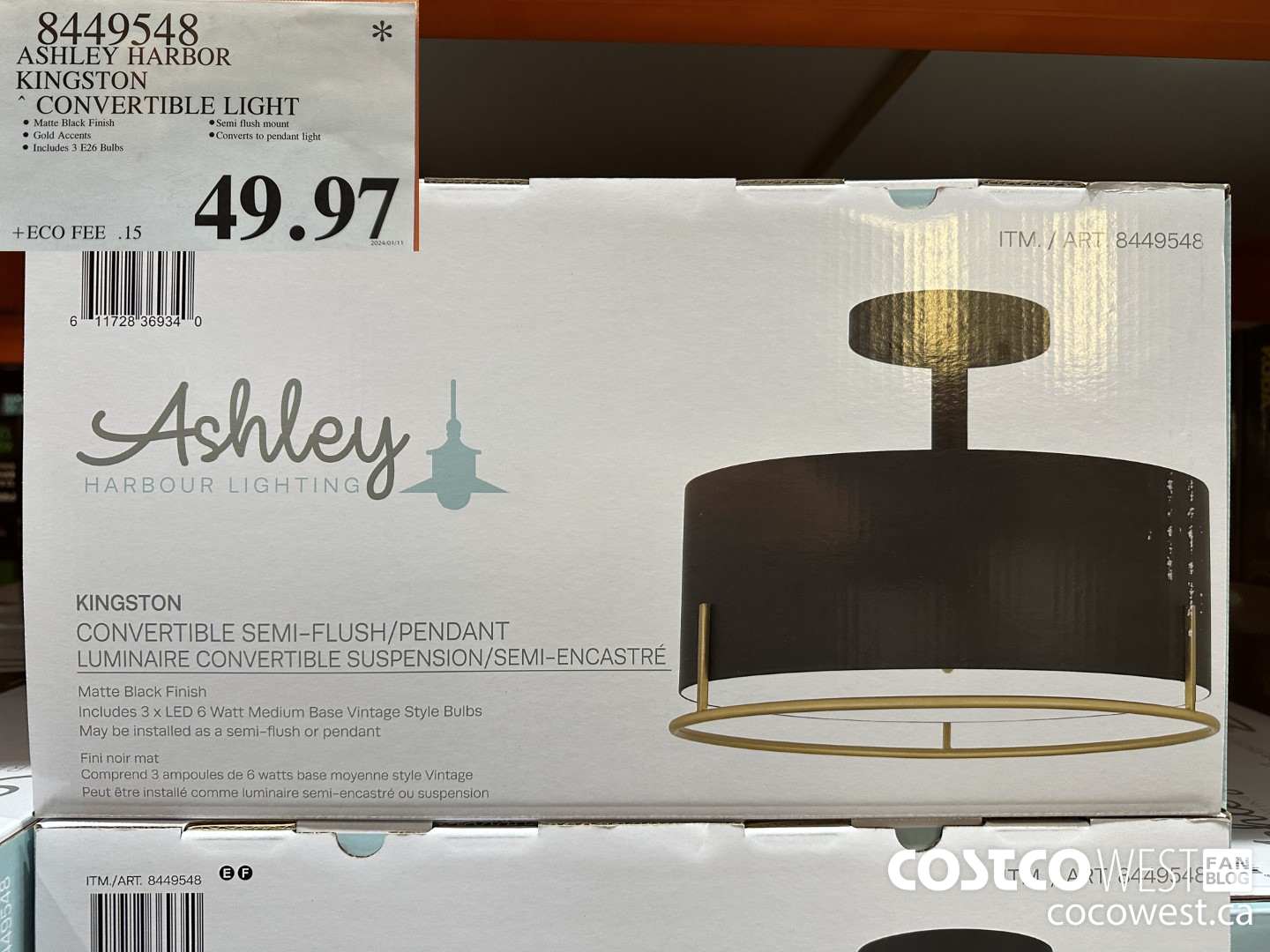 8449548 ASHLEY HARBOR KINGSTON CONVERTIBLE LIGHT $49.97