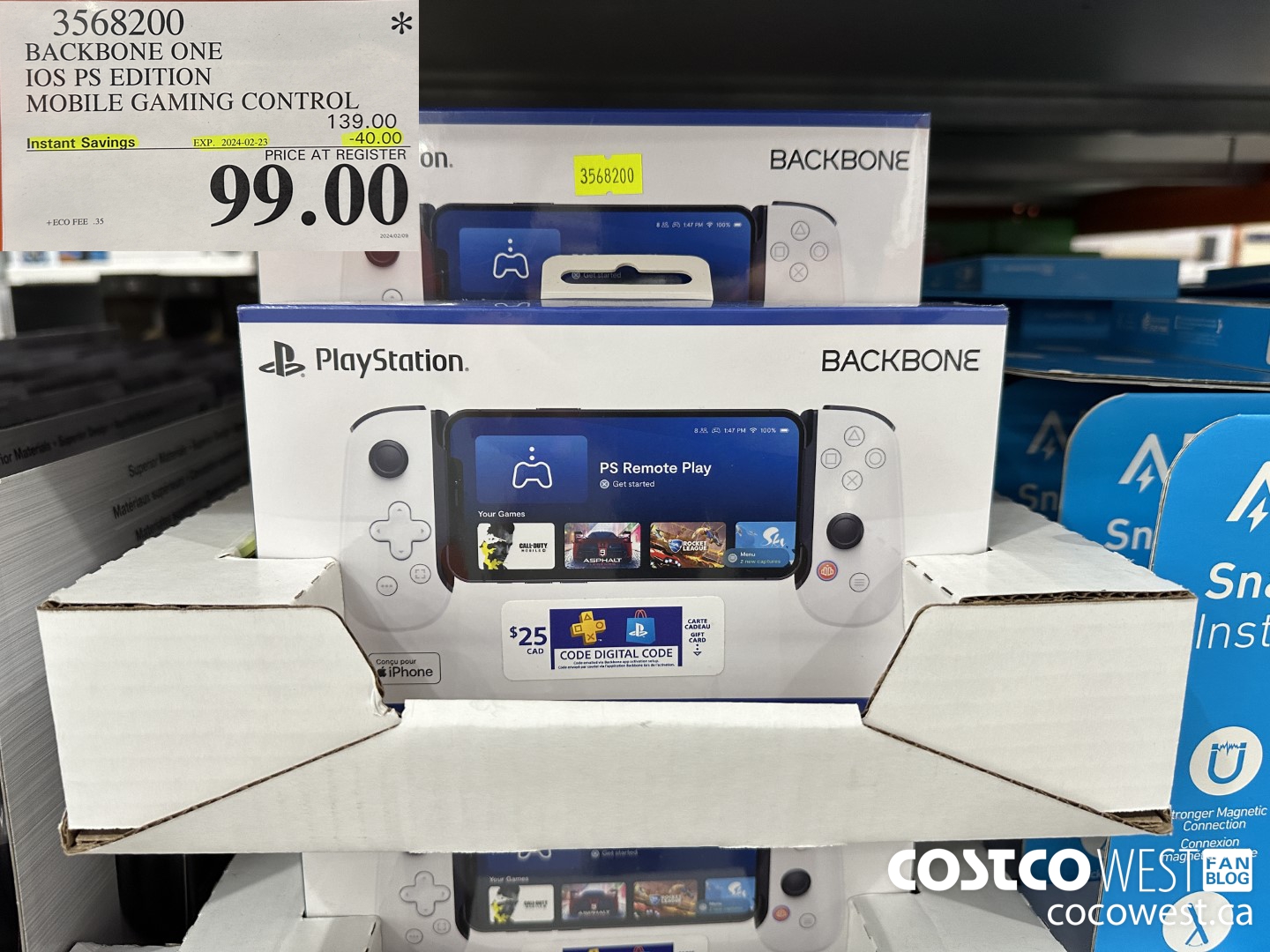 3568200 BACKBONE ONE IOS PS EDITION MOBILE GAMING CONTROL ($40.00 INSTANT SAVINGS EXPIRES ON 2024-02-23) $99.00