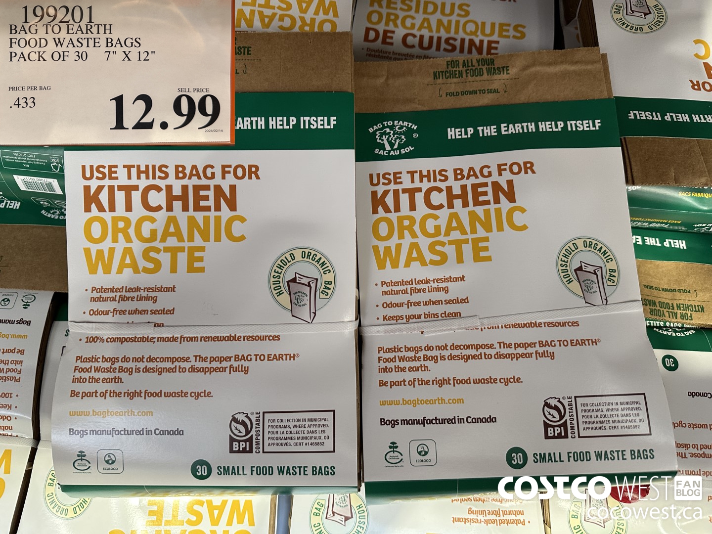 199201 BAG TO EARTH FOOD WASTE BAGS PACK OF 30 7