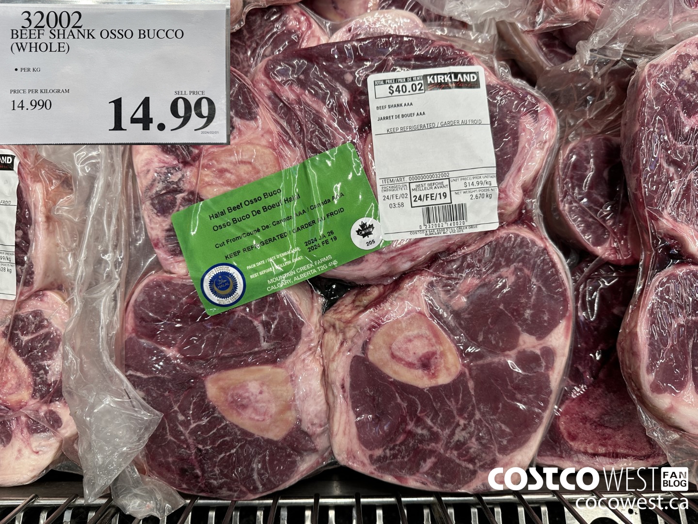 32002 BEEF SHANK OSSO BUCCO (WHOLE) $14.99