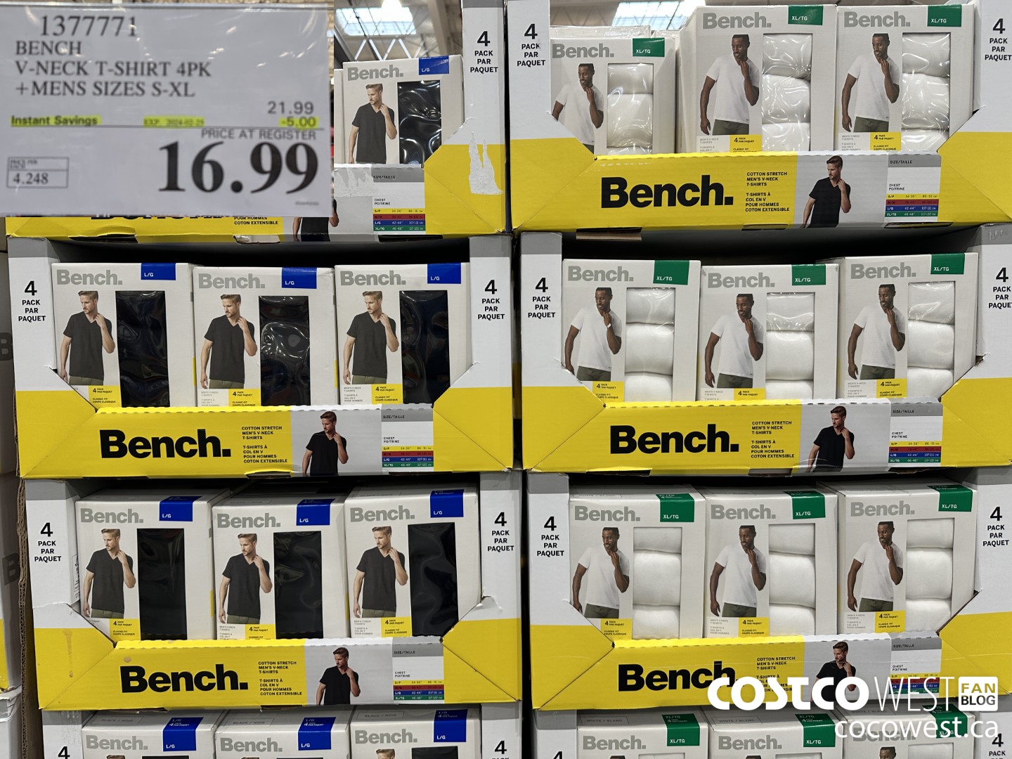 1377771 BENCH V-NECK T-SHIRT MENS SIZES S-XL ($5.00 INSTANT SAVINGS) $16.99