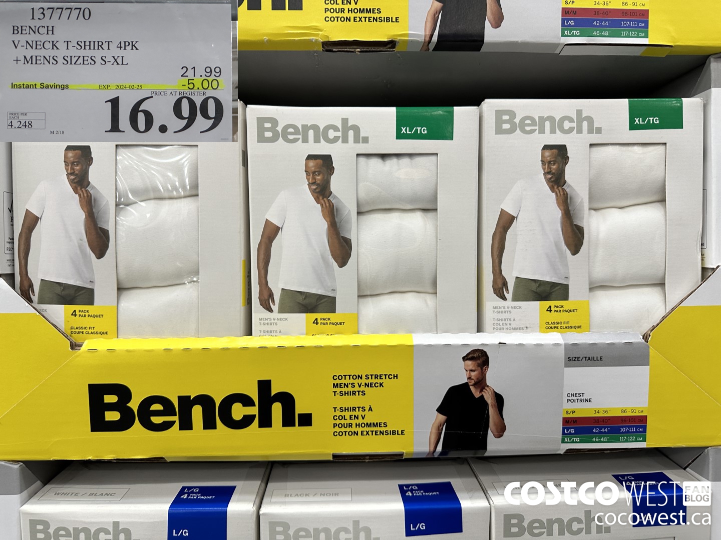 1377770 BENCH V-NECK T-SHIRT MENS SIZES S-XL ($5.00 INSTANT SAVINGS EXPIRES ON 2024-02-25) $16.99