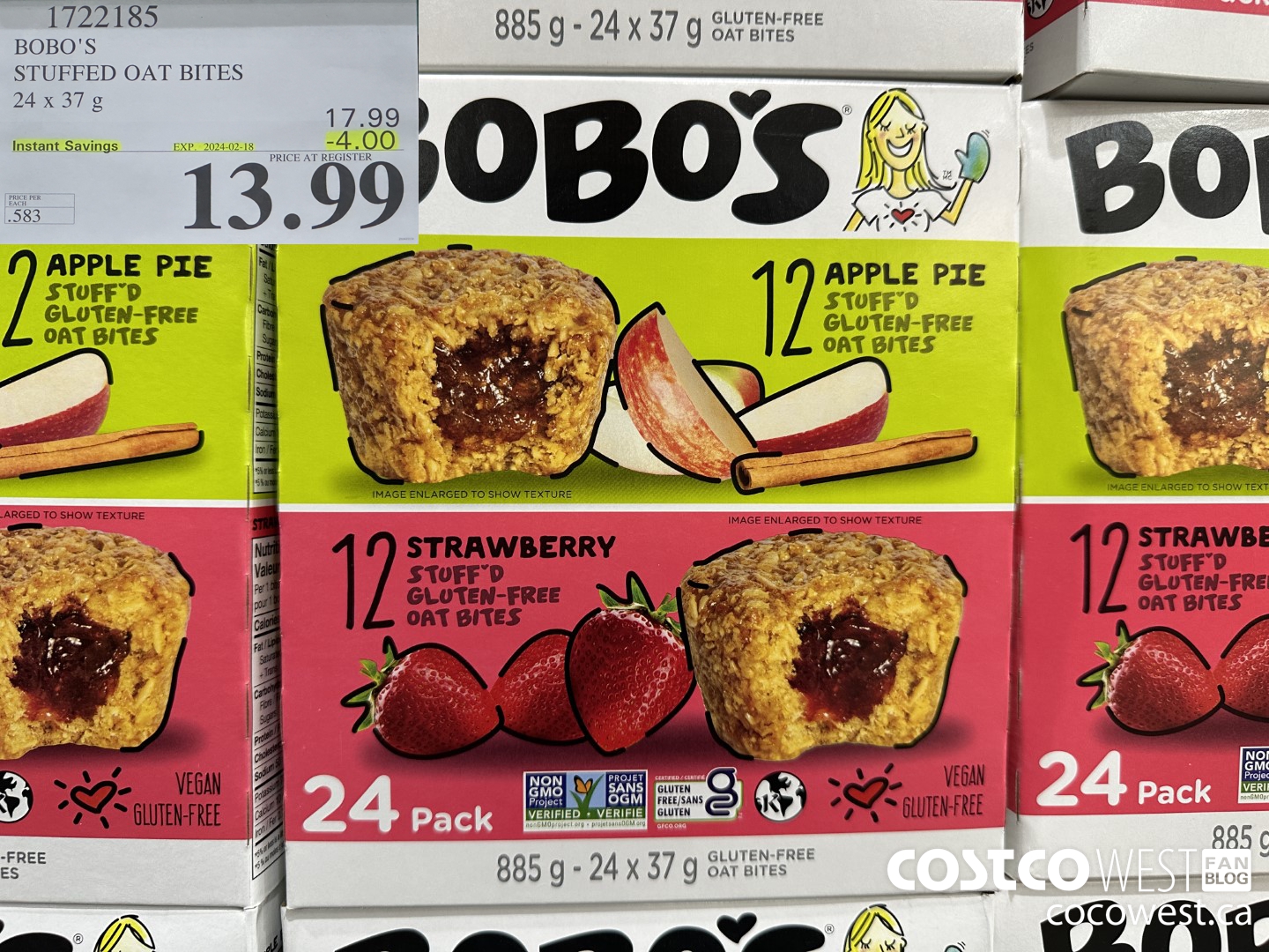 1722185 BOBO'S STUFFED OAT BITES 24 X 37 G ($4.00 INSTANT SAVINGS EXPIRES ON 2024-02-18) $13.99