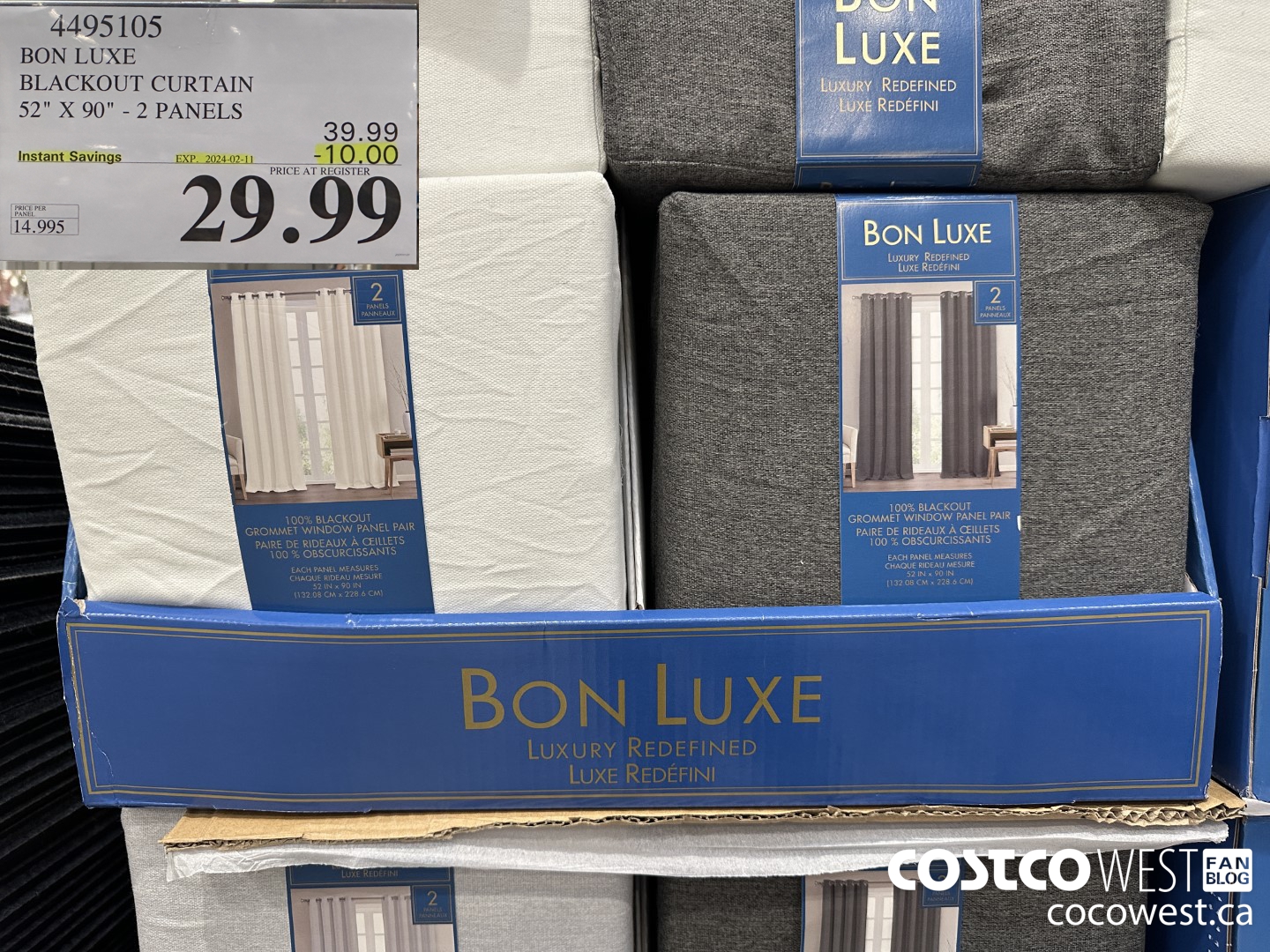 4495105 BON LUXE BLACKOUT CURTAIN 52