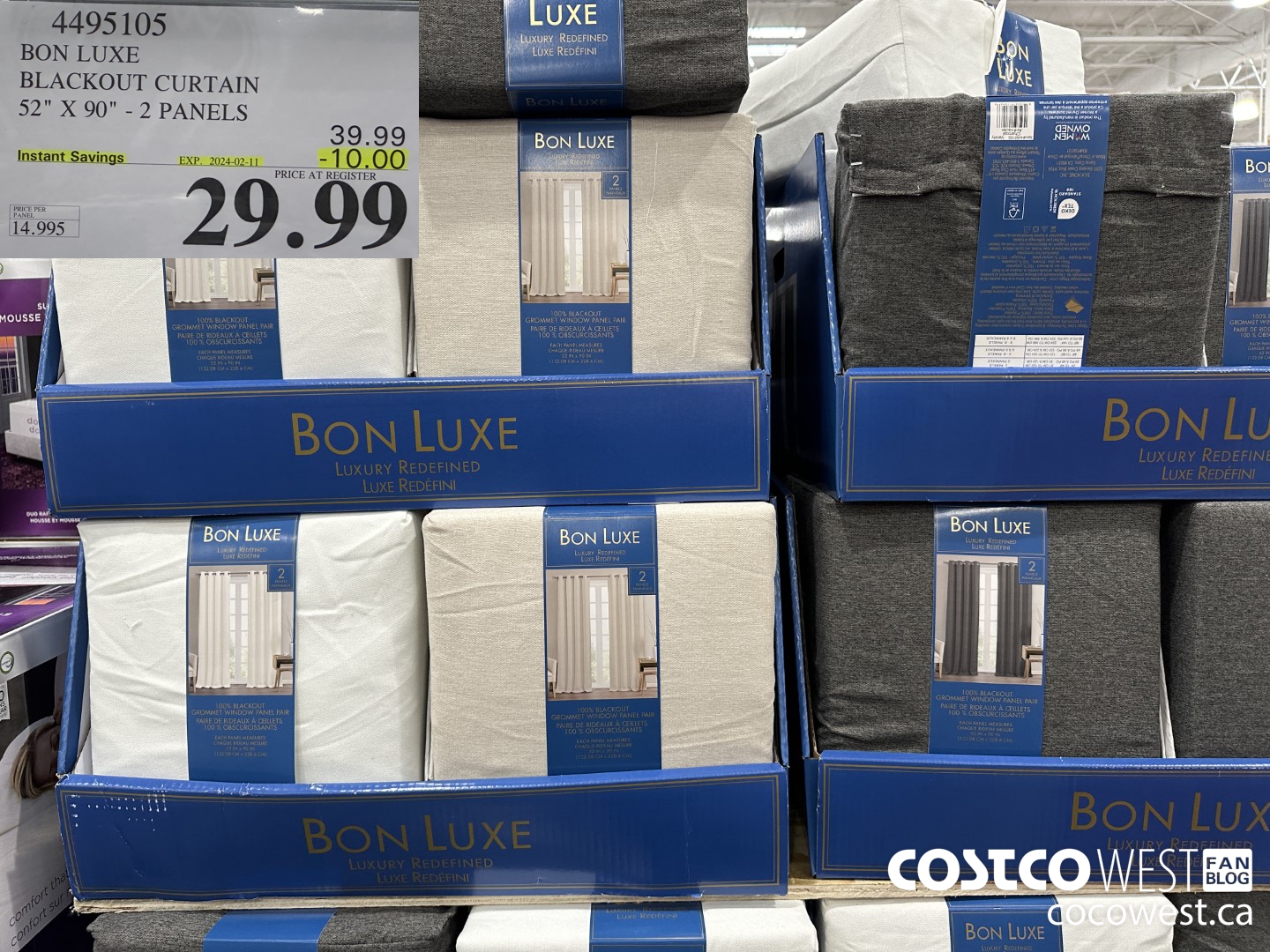 4495105 BON LUXE BLACKOUT CURTAIN 52