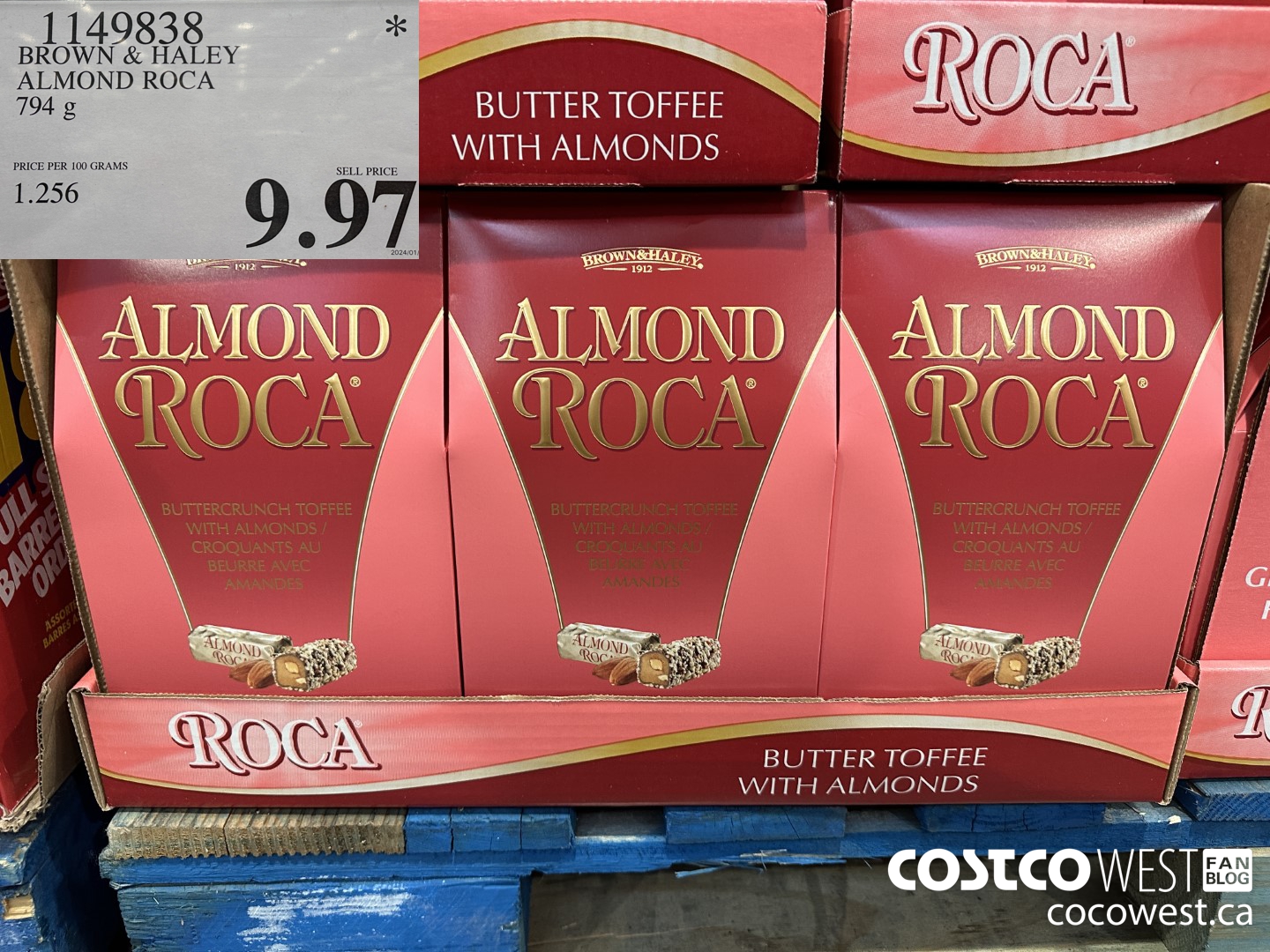 1149838 BROWN & HALEY ALMOND ROCA 794 G $9.97