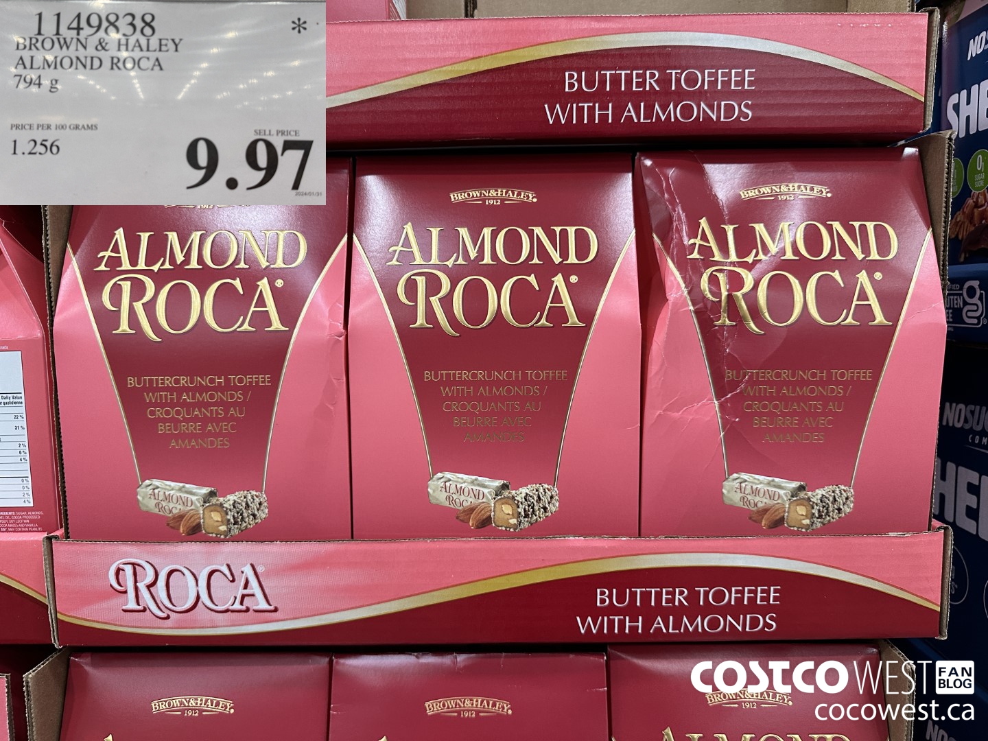 1149838 BROWN & HALEY ALMOND ROCA 794 G $9.97