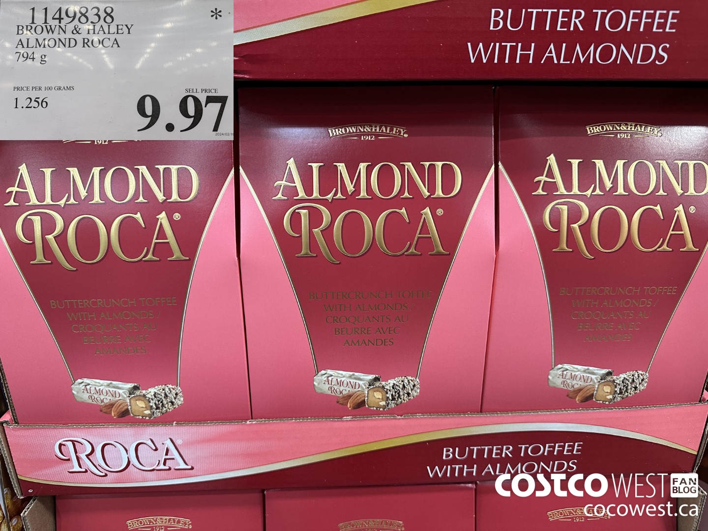 1149838 BROWN & HALEY ALMOND ROCA 794 G $9.97