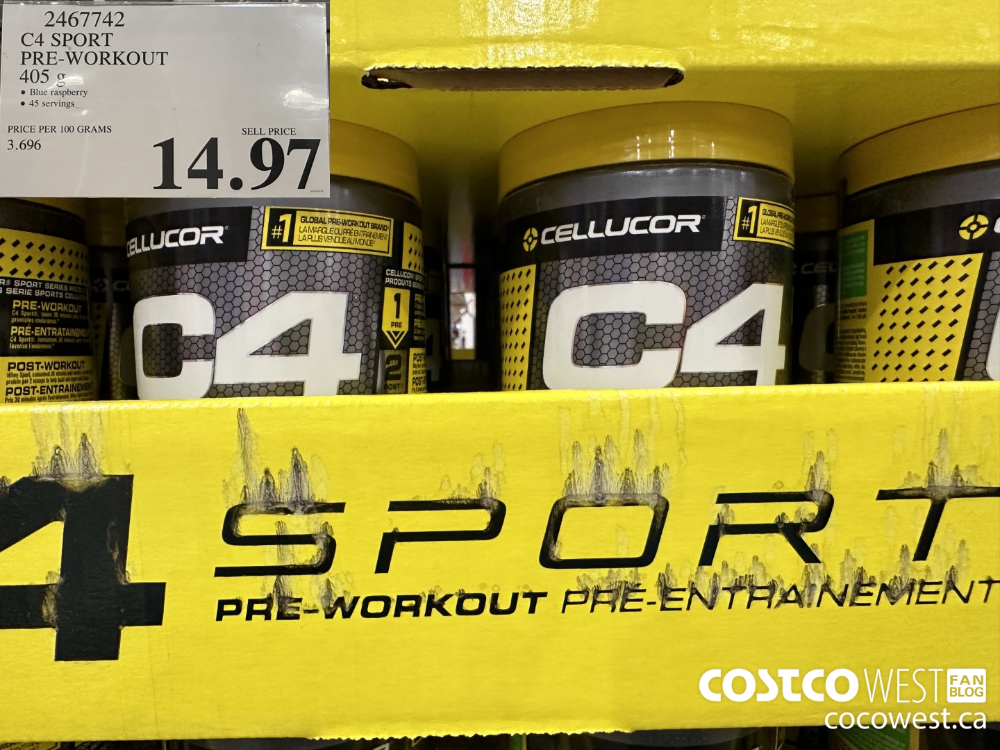 2467742 C4 SPORT PRE-WORKOUT 405 G $14.97
