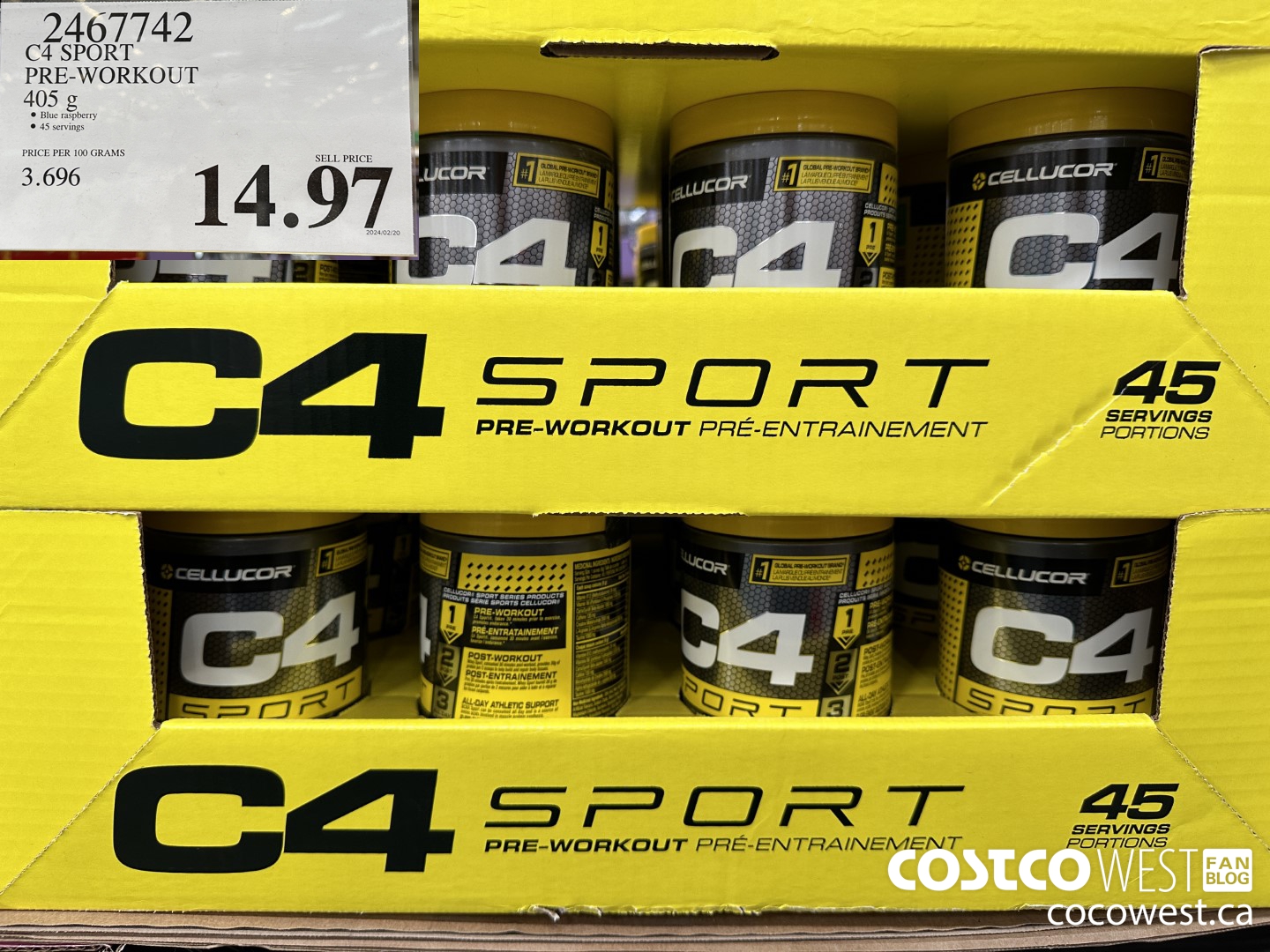 2467742 C4 SPORT PRE-WORKOUT 405 G $14.97