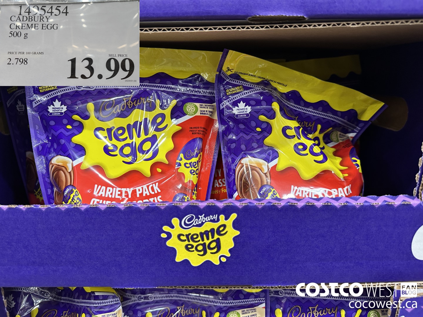 1495454 CADBURY CREME EGG 500 g $13.99