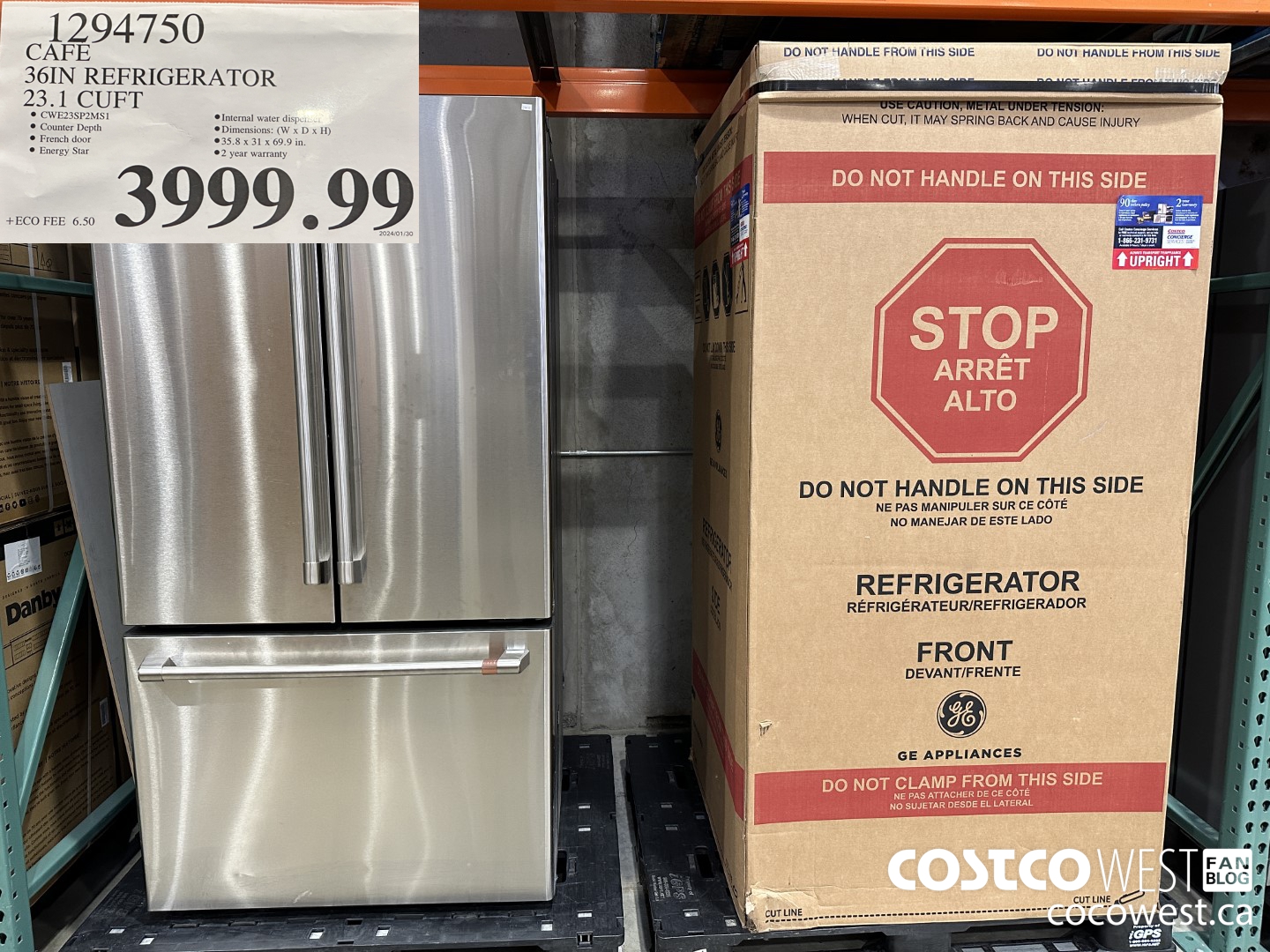 1294750 CAFE 36IN REFRIGERATOR 23.1 CUFT $3999.99