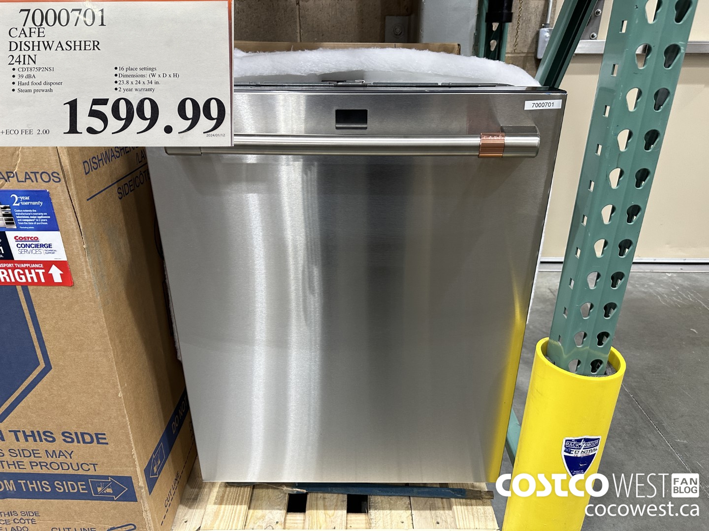 7000701 CAFE DISHWASHER 24IN $1599.99