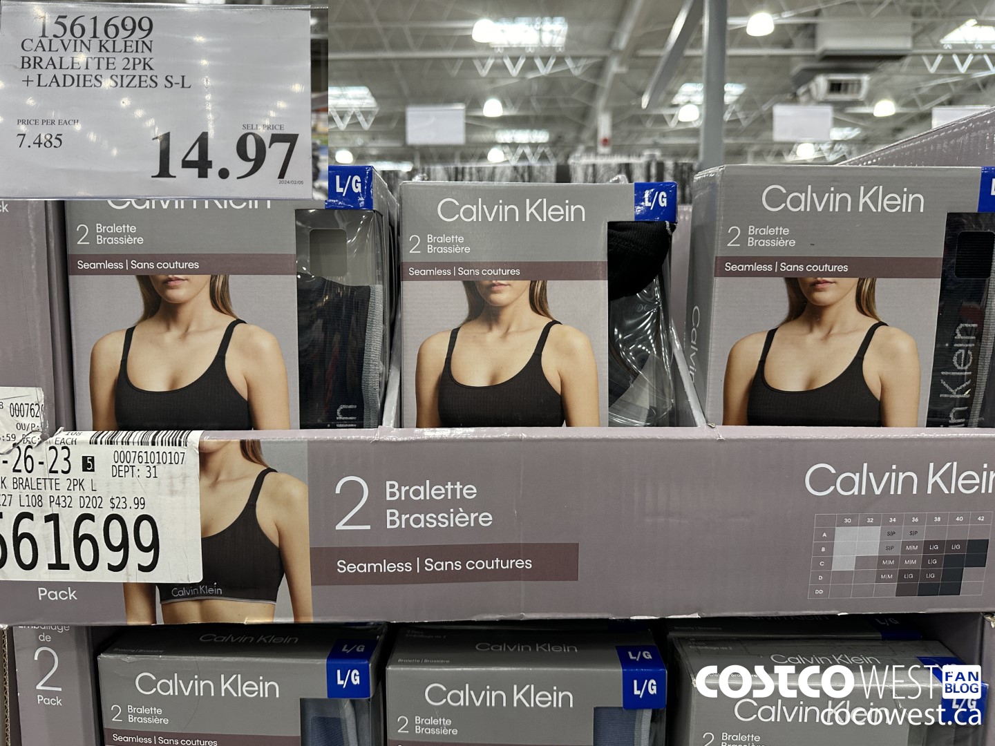 1561699 CALVIN KLEIN BRALETTE 2PK LADIES SIZES S-L $14.97