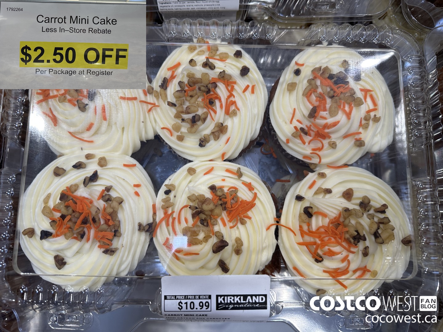 1792264 CARROT MINI CAKES 1.500 KG ($2.50 INSTANT SAVINGS)