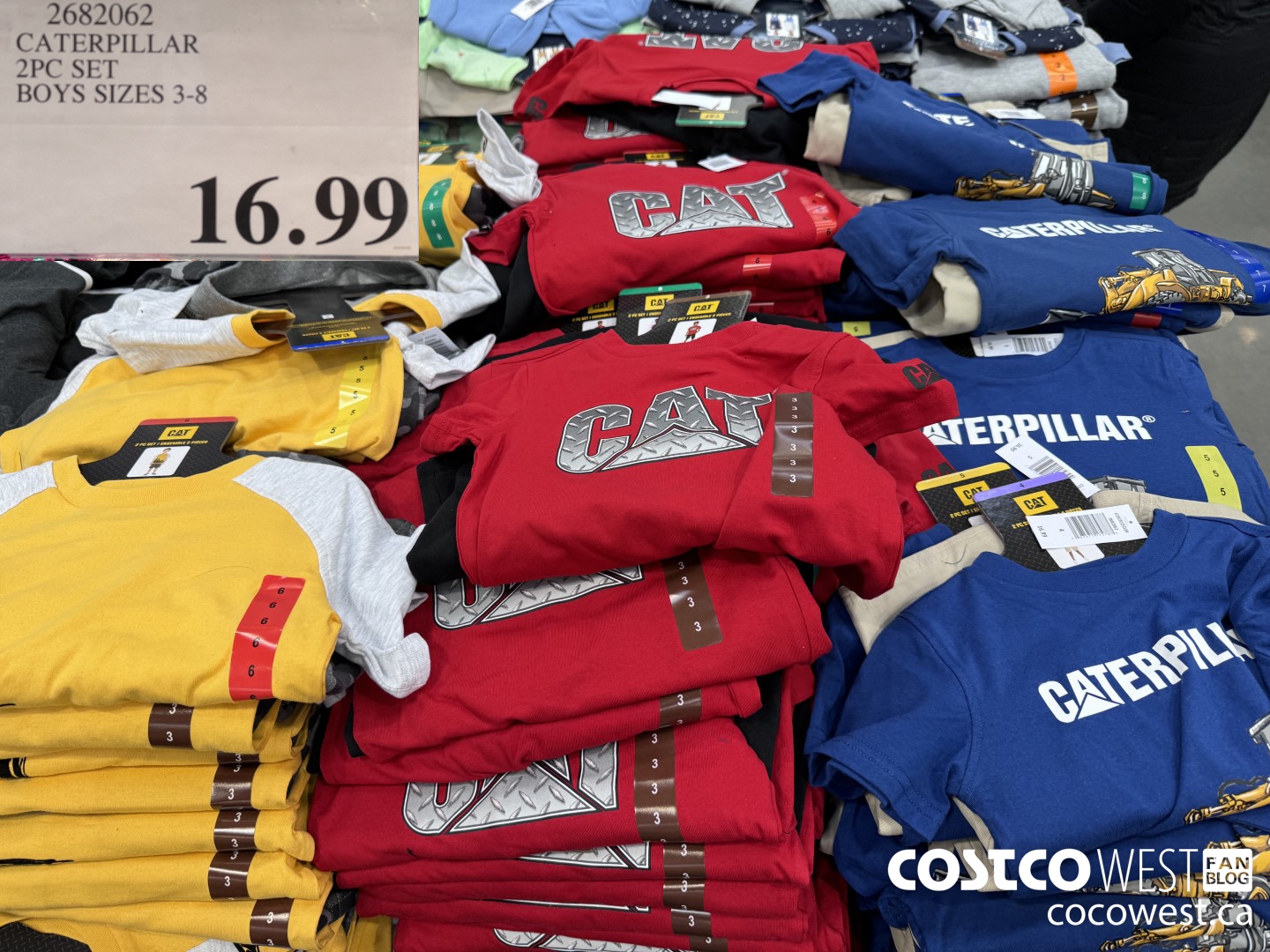 2682062 CATERPILLAR 2PC SET BOYS SIZES 3-8 $16.99