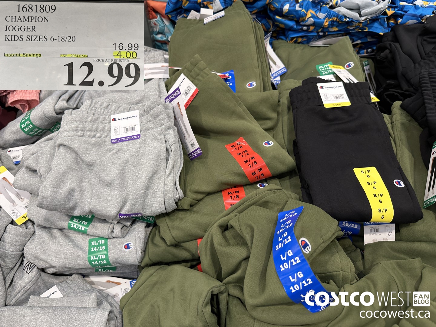 1681809 CHAMPION JOGGER KIDS SIZES 6-18/20 ($4.00 INSTANT SAVINGS EXPIRES ON 2024-02-04) $12.99