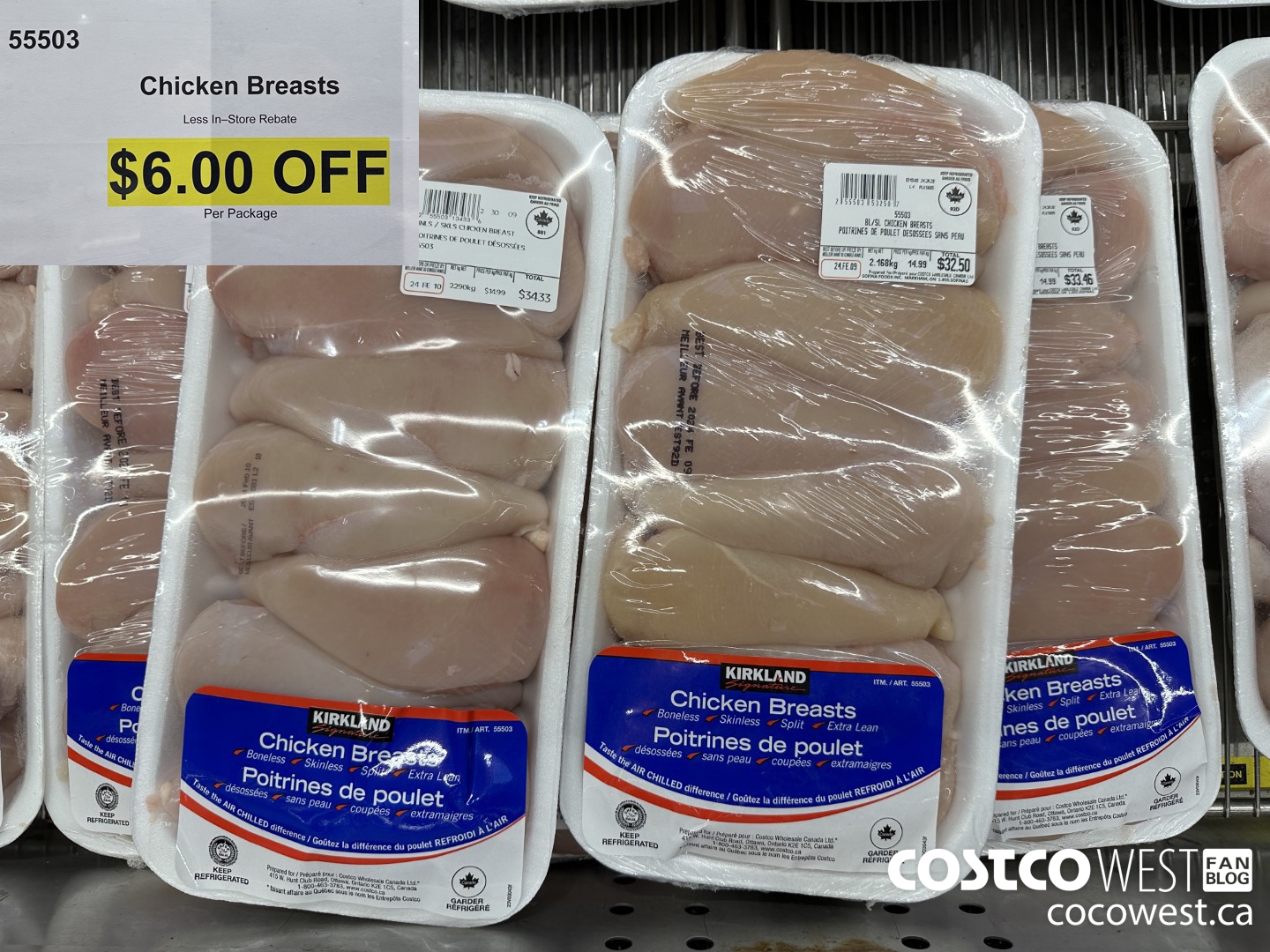 55503 CHICKEN BREASTS  ($6.00 INSTANT SAVINGS)