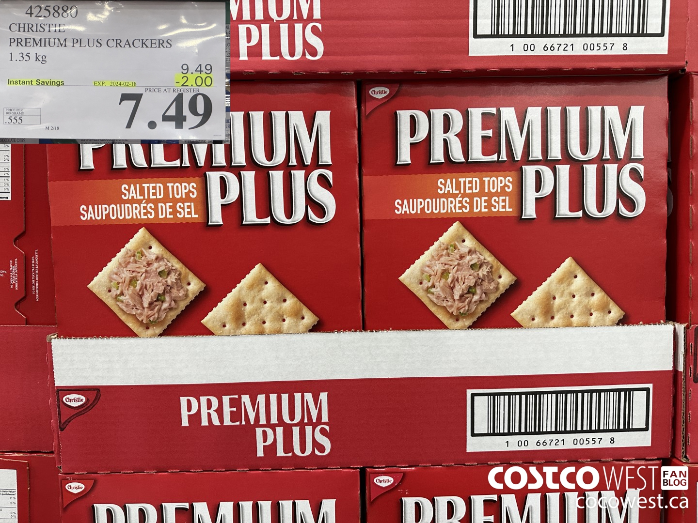 425880 CHRISTIE PREMIUM PLUS CRACKERS 1.35 kg ($2.00 INSTANT SAVINGS EXPIRES ON 2024-02-18) $7.49