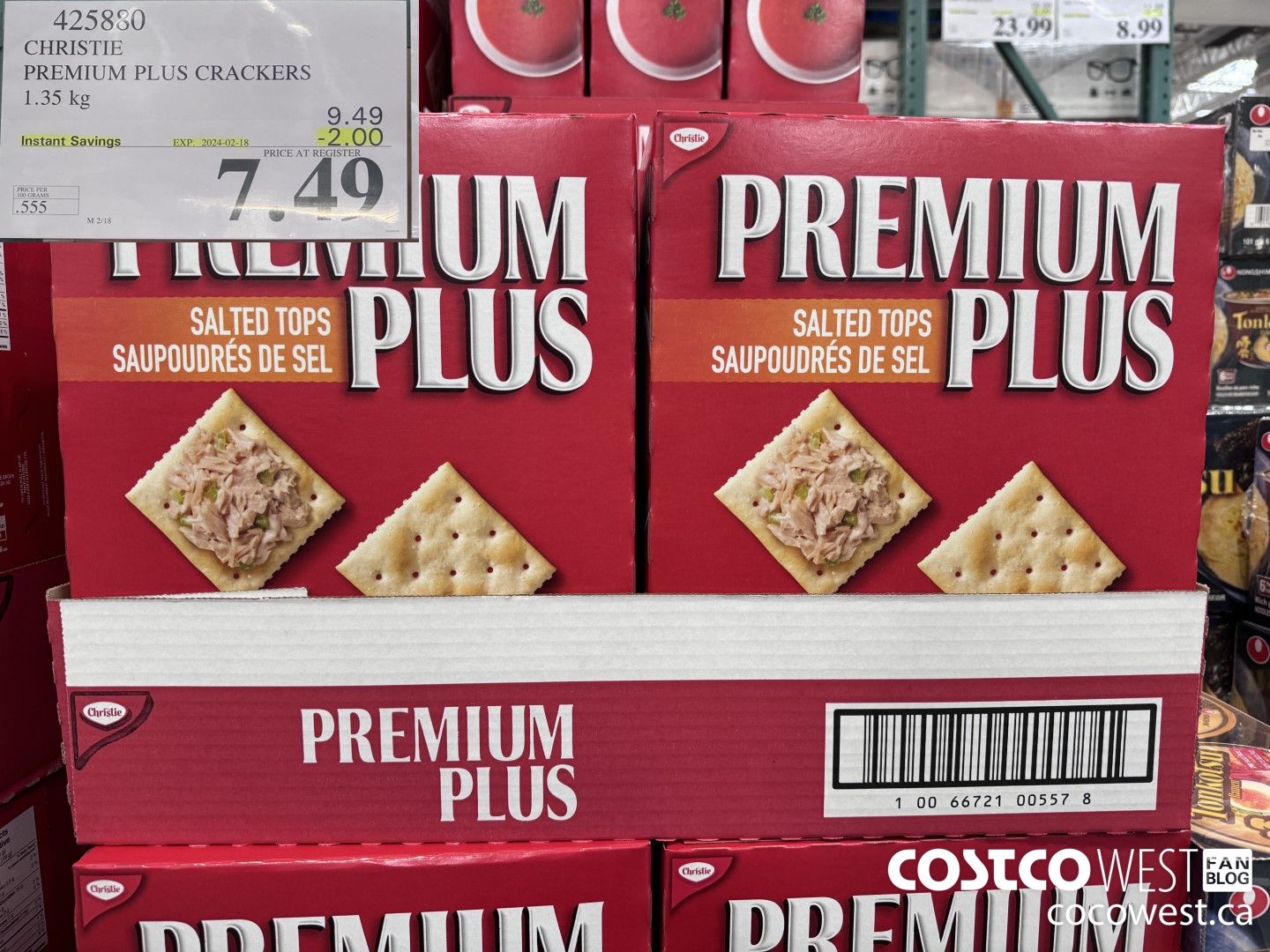 425880 CHRISTIE PREMIUM PLUS CRACKERS 1.35 kg ($2.00 INSTANT SAVINGS EXPIRES ON 2024-02-18) $7.49
