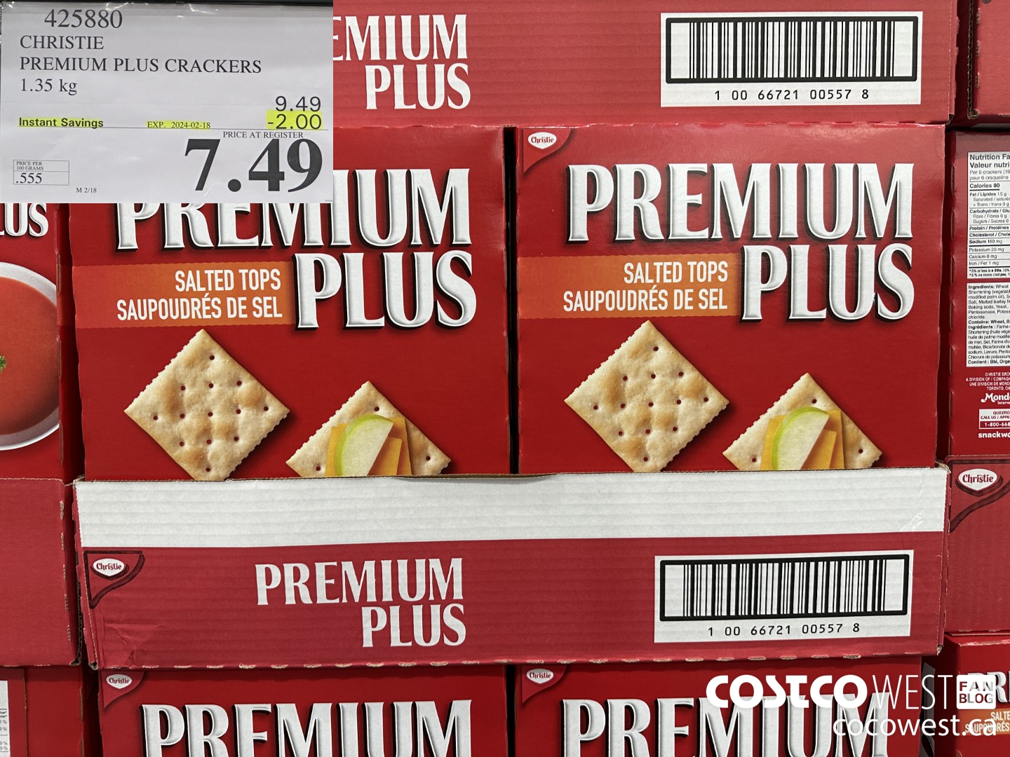 425880 CHRISTIE PREMIUM PLUS CRACKERS 1.35 kg ($2.00 INSTANT SAVINGS EXPIRES ON 2024-02-18) $7.49