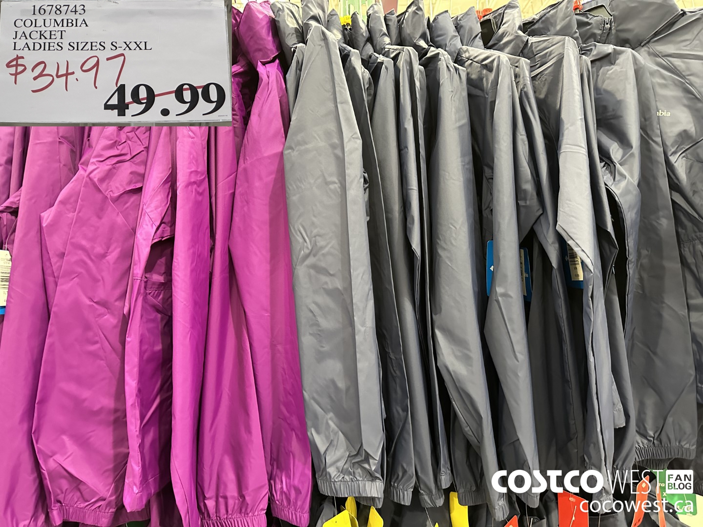 1678743 COLUMBIA JACKET LADIES SIZES S-XXL $34.97