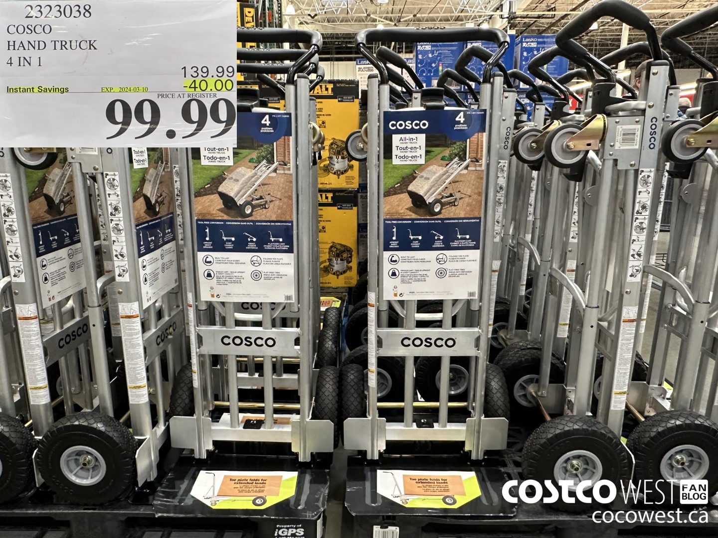 2323038 COSCO HAND TRUCK 4 IN 1 ($40.00 INSTANT SAVINGS EXPIRES ON 2024-03-10) $99.99