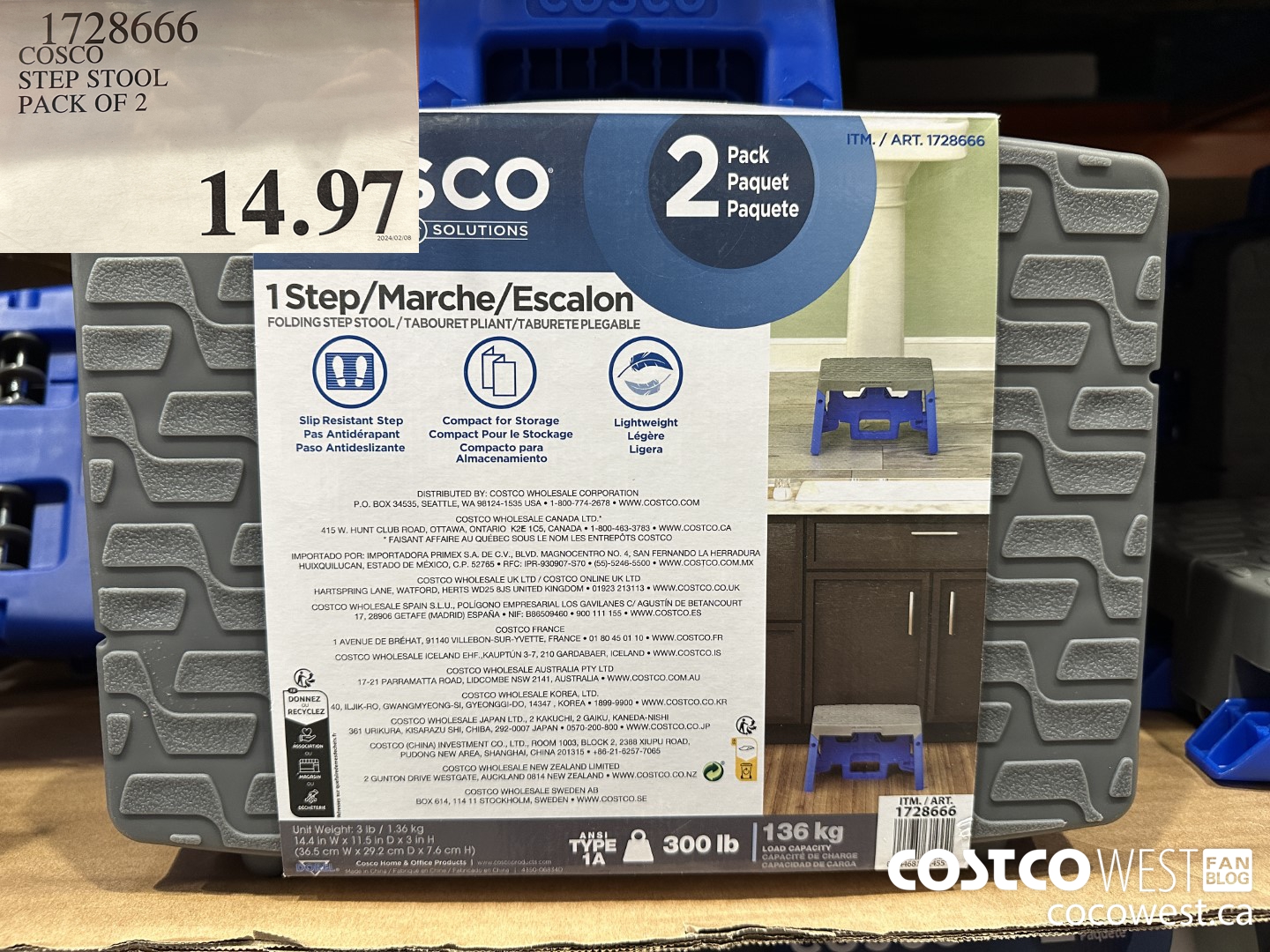 1728666 COSCO STEP STOOL PACK OF 2 $14.97