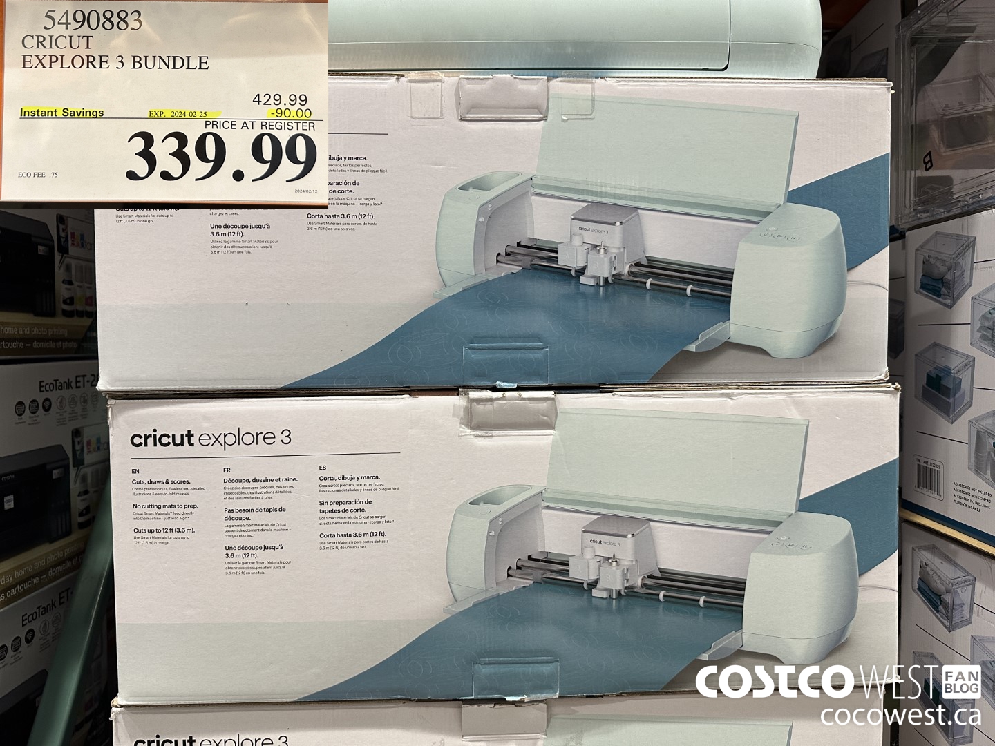 5490883 CRICUT EXPLORE 3 BUNDLE ($90.00 INSTANT SAVINGS EXPIRES ON 2024-02-25) $339.99