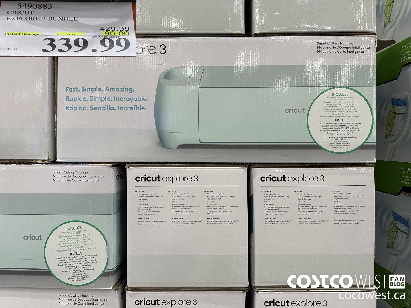 5490883 CRICUT EXPLORE 3 BUNDLE ($90.00 INSTANT SAVINGS EXPIRES ON 2024-03-10) $339.99