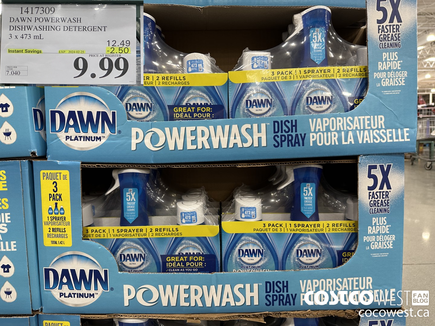 1417309 DAWN POWERWASH DISHWASHING DETERGENT 3 x 473 mL ($2.50 INSTANT SAVINGS EXPIRES ON 2024-02-25) $9.99