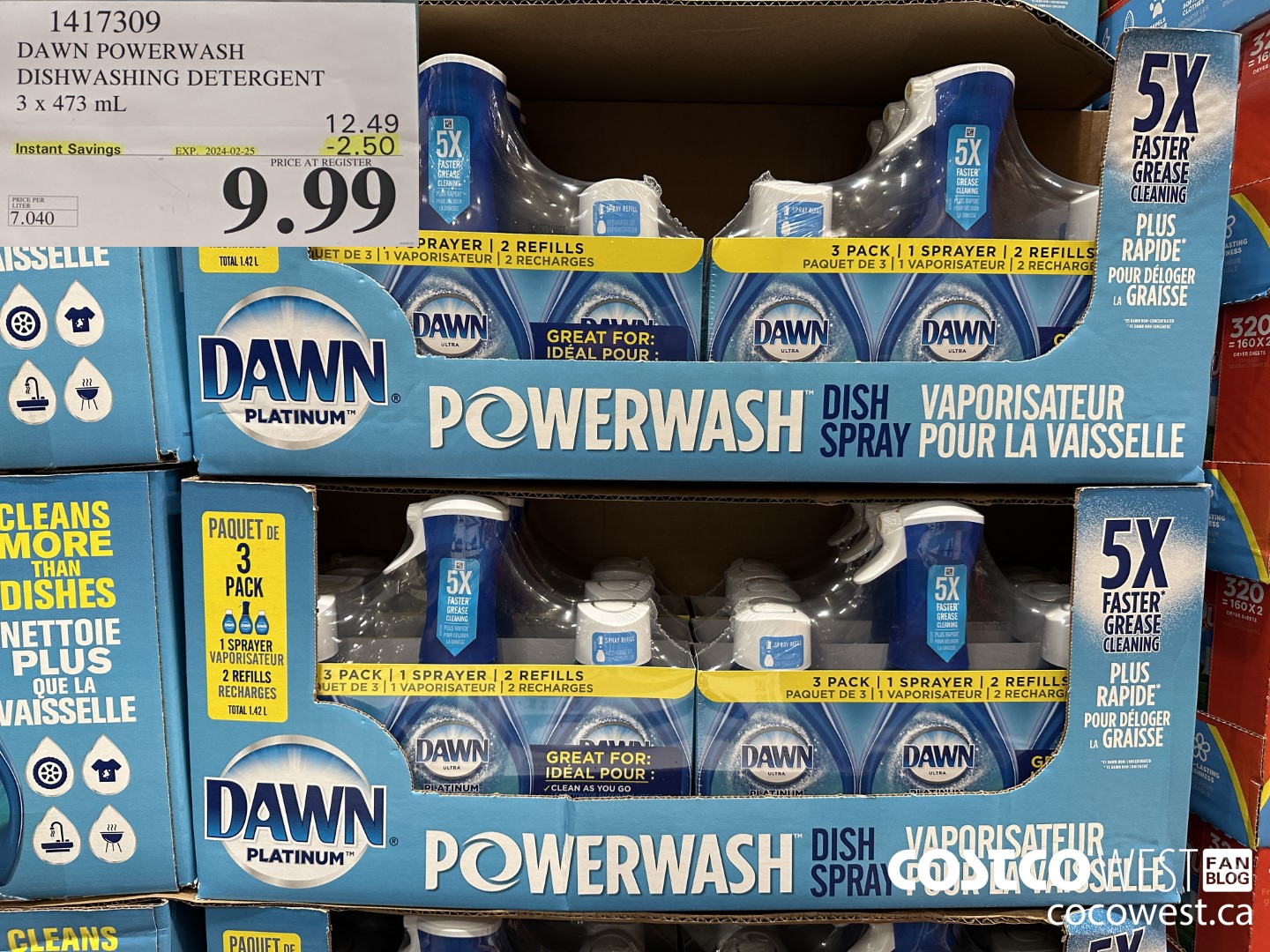 1417309 DAWN POWERWASH DISHWASHING DETERGENT 3 x 473 mL ($2.50 INSTANT SAVINGS EXPIRES ON 2024-02-25) $9.99