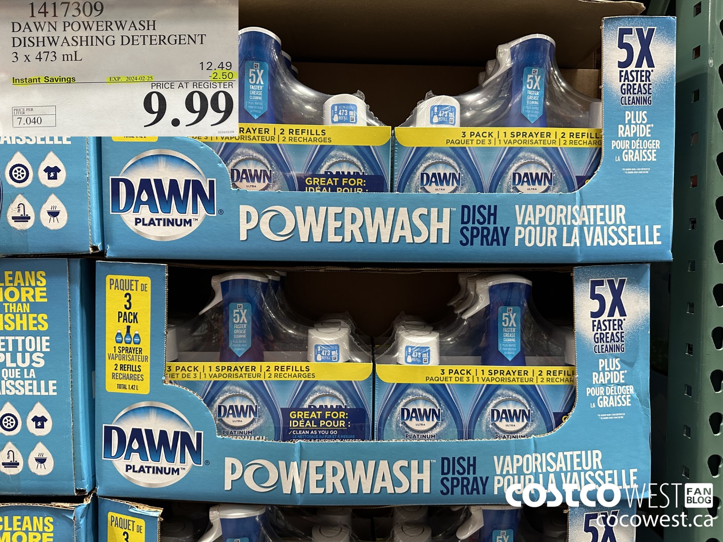 1417309 DAWN POWERWASH DISHWASHING DETERGENT 3 x 473 mL ($2.50 INSTANT SAVINGS EXPIRES ON 2024-02-25) $9.99