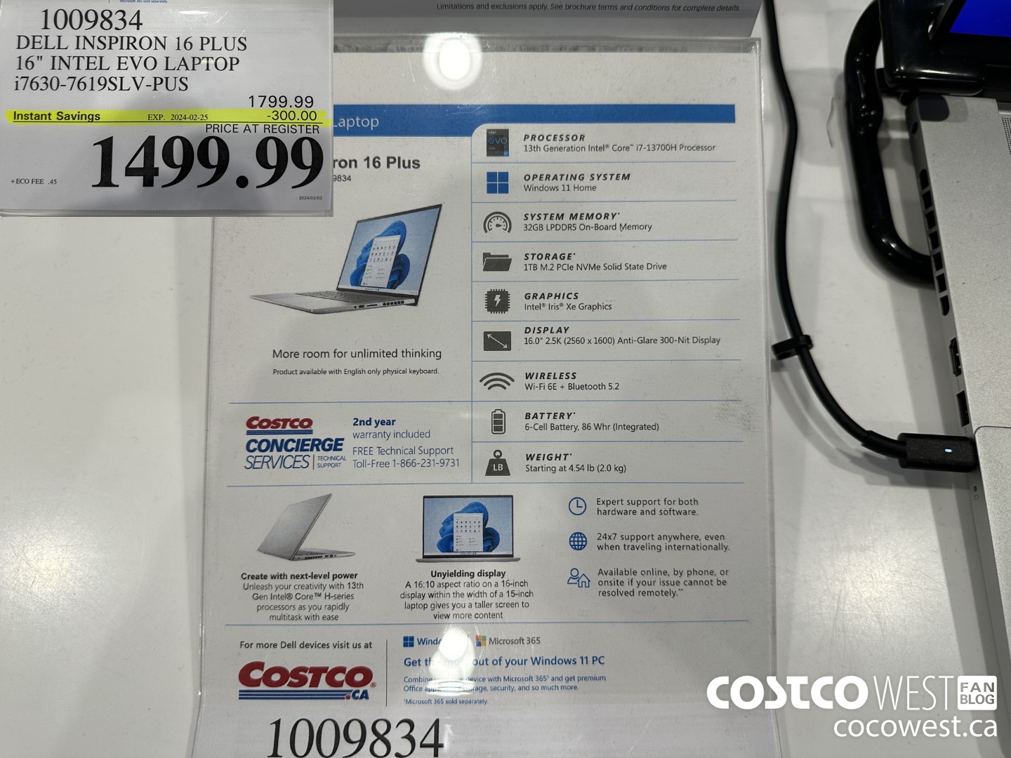 1009834 DELL INSPIRON 16 PLUS 16