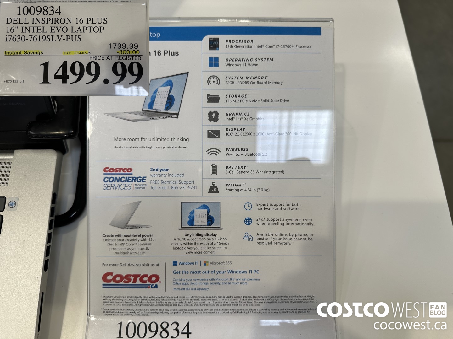 1009834 DELL INSPIRON 16 PLUS 16